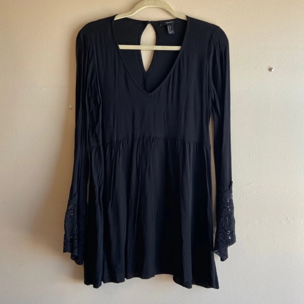 Fit & Flare Lace accented Dress